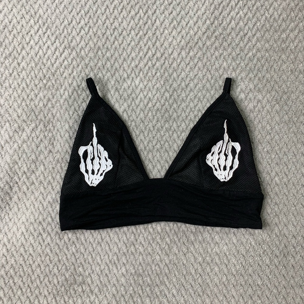 “Flipping you off” bralette